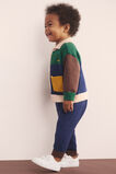 Colourblock Knit Pant  French Navy  hi-res