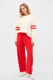 Contrast Detail Crew Neck Sweat  Coconut Cream  hi-res