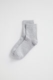 Core Quarter Crew Sock  Light Grey Marle  hi-res