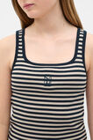 Striped Logo Tank  New Navy  hi-res