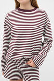 Stripe Boyfriend Tee  Mulberry  hi-res