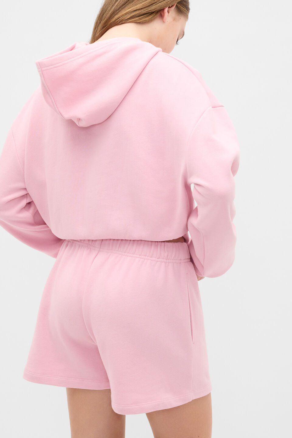 Roll Waist Track Short  Rose Pink