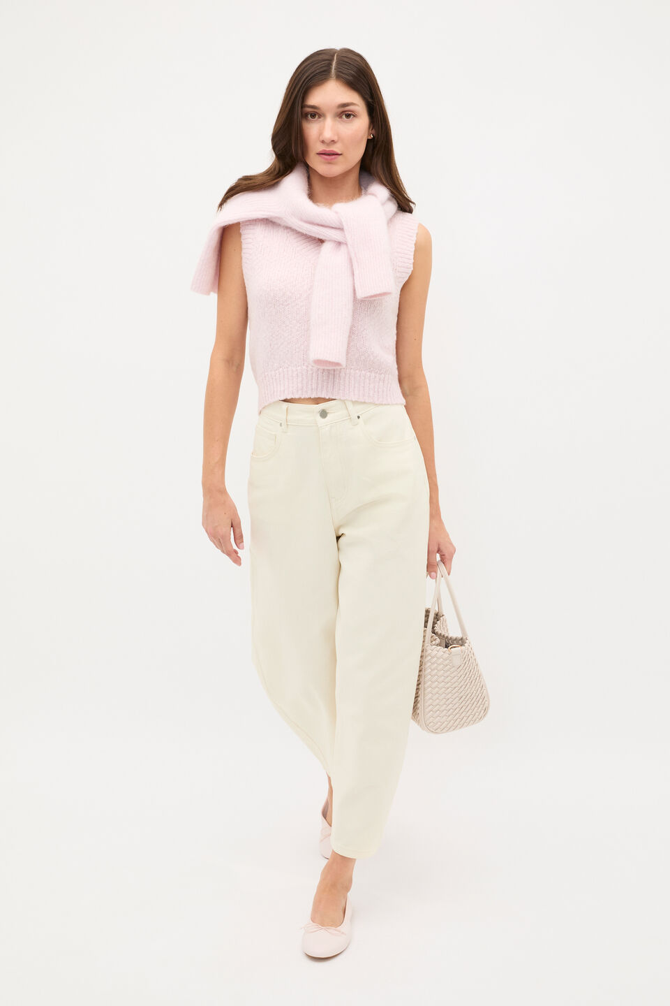 Textured Knit Vest  Primrose