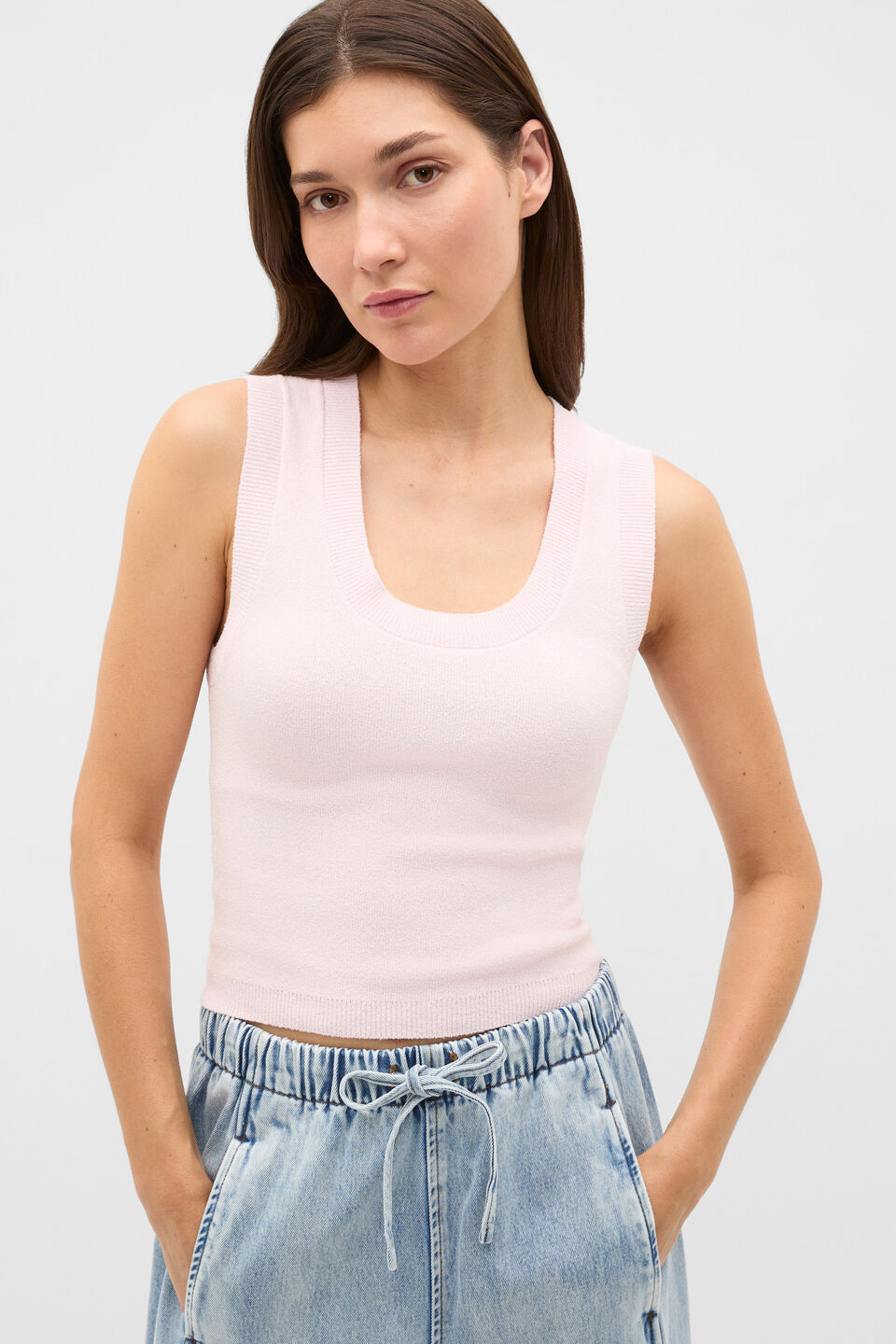 Boucle Knit Tank  Primrose