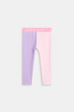 Colourblock Logo Legging  Lilac Multi  hi-res