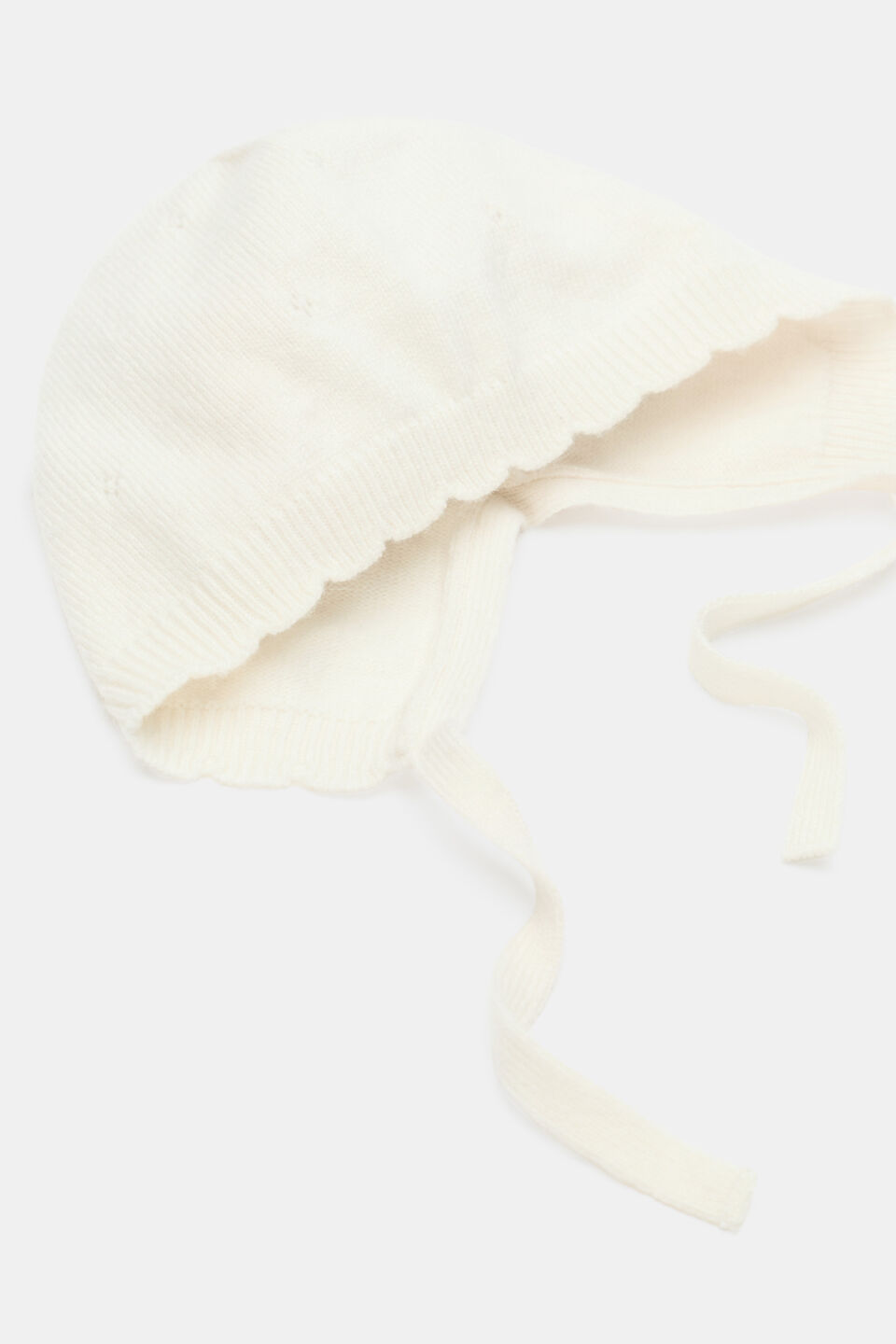 Pointelle Knit Bonnet  Classic Cream