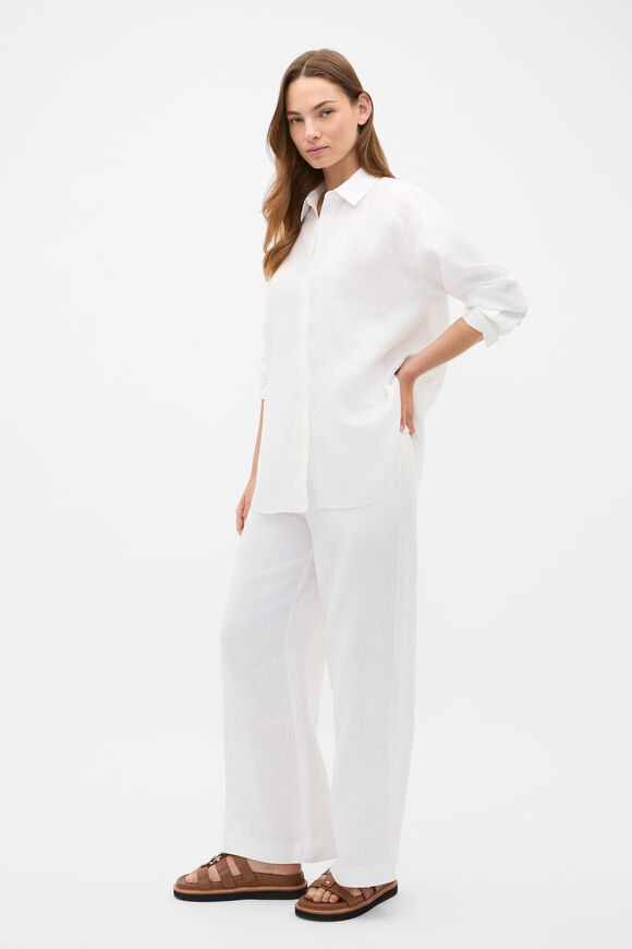 Core Linen Oversized Shirt  Whisper White  hi-res