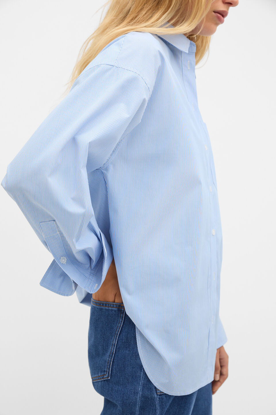 Poplin Stripe Shirt  Blue Haven Stripe