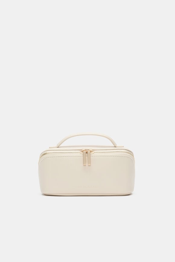 Zip Around Cosmetic Case Small  Stone  hi-res