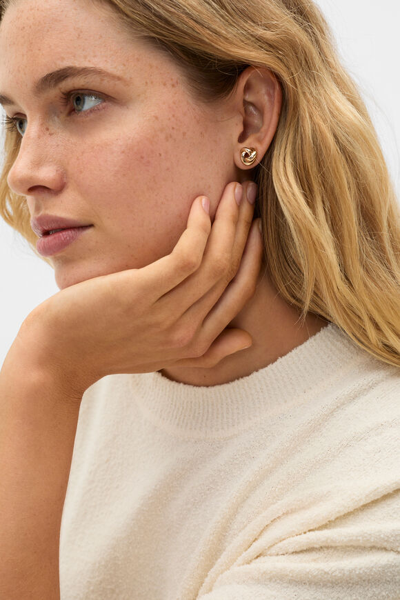 Looped Stud Earring  Gold  hi-res