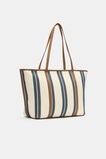 Trim Detail Stripe Tote  Twilight Blue  hi-res