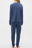 Waffle Top and Pant PJ Set  Royal Blue Marle  hi-res