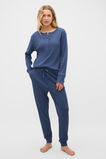 Waffle Top and Pant PJ Set  Royal Blue Marle  hi-res