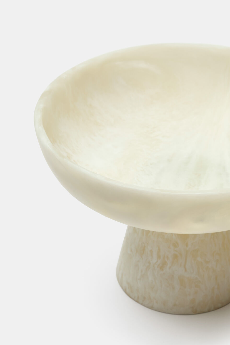 Tallulah Resin Footed Bowl  Meringue