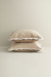 Piped Edge Cushion  Cashew Cream  hi-res