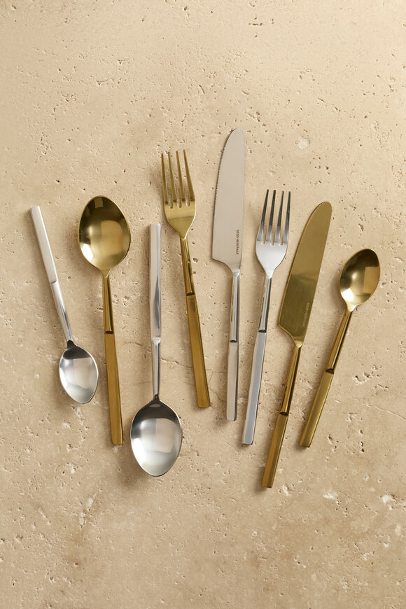 Atlas Cutlery Set of 16  Gold  hi-res