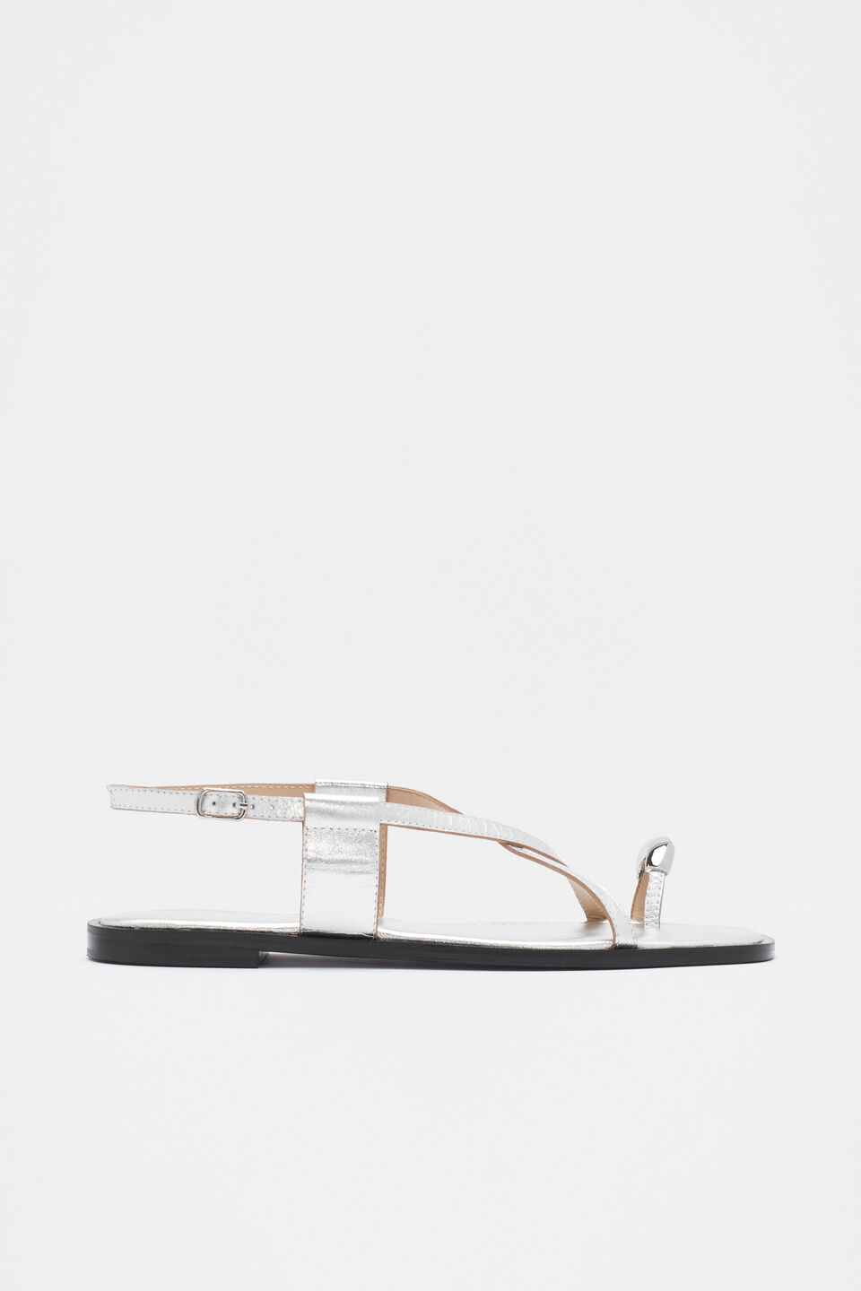 Lucia Toe Ring Sandal  Silver