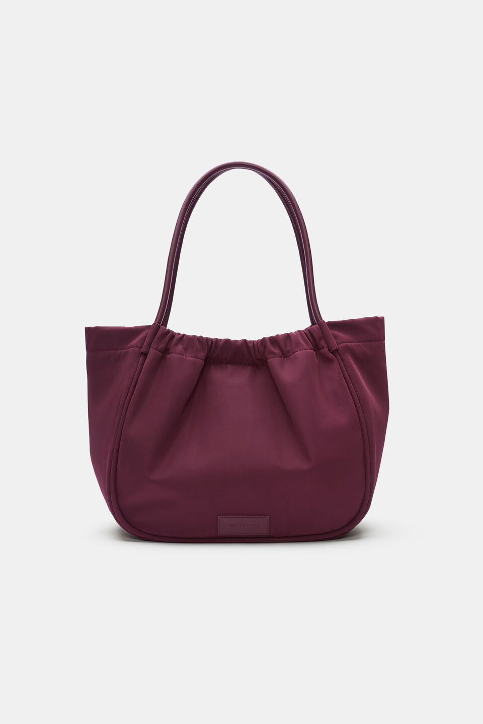 Ruched Essential Tech Tote  Plum Red
