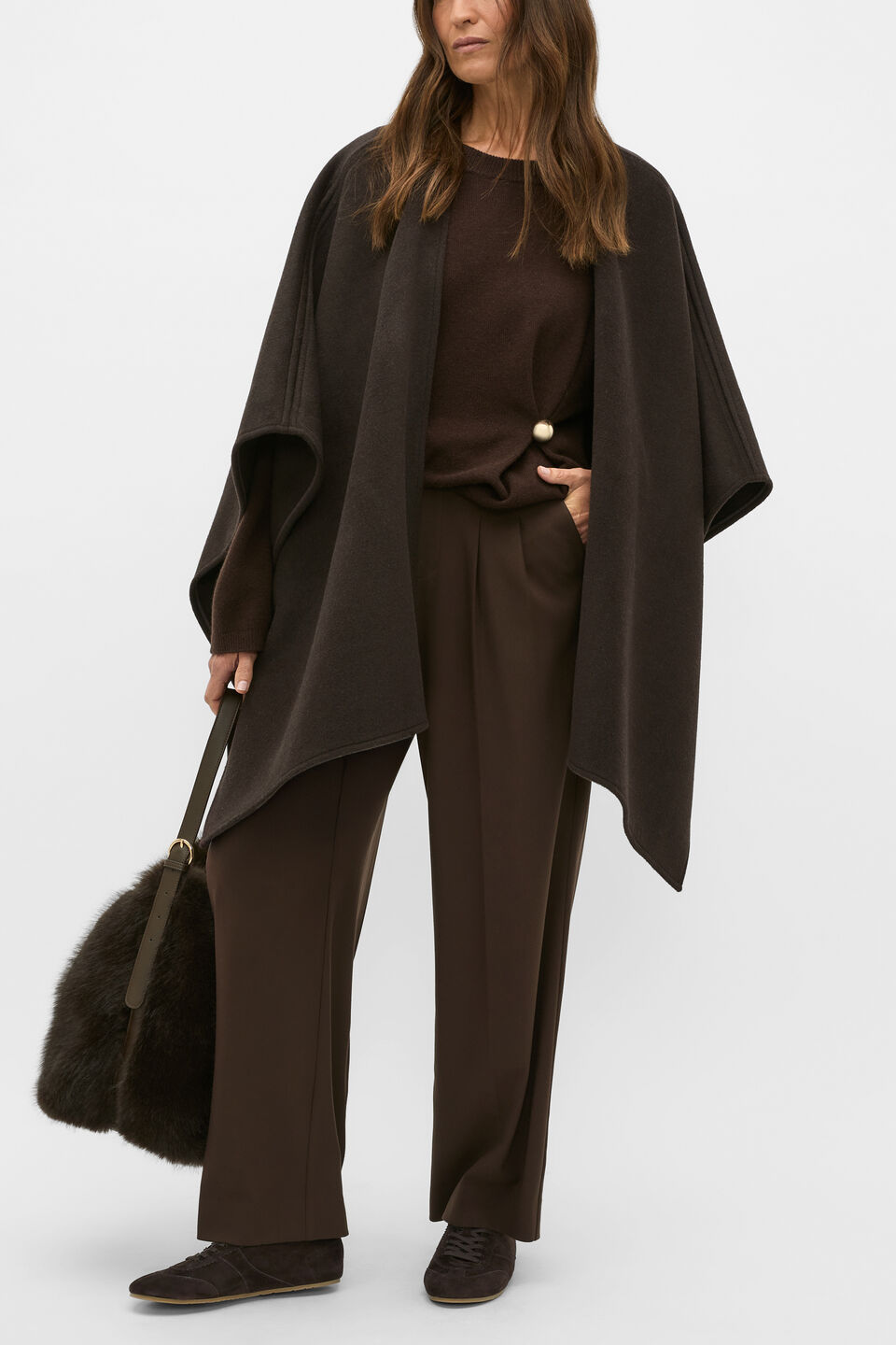 Pleat Front Trouser  Coffee Bean