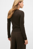 Australian Merino Cardigan  Coffee Bean  hi-res