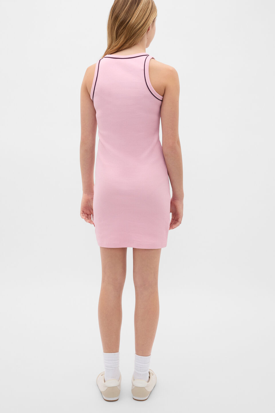 Rib Tank Dress  Rose Pink