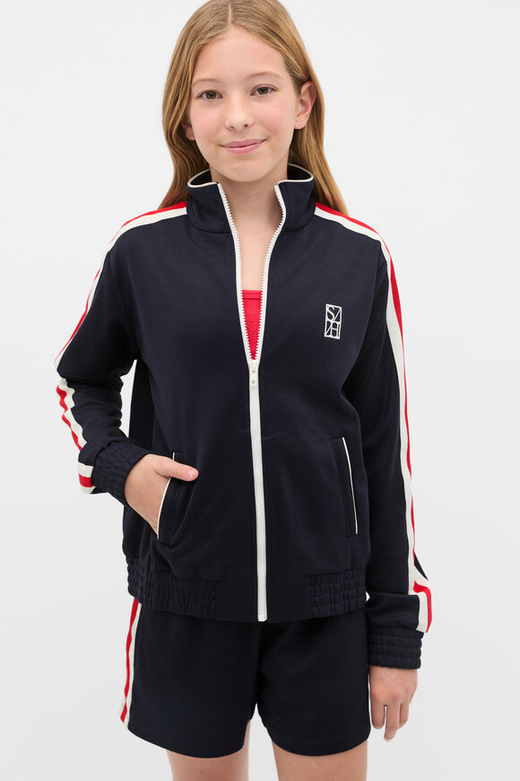 Retro Striped Jacket  New Navy  hi-res