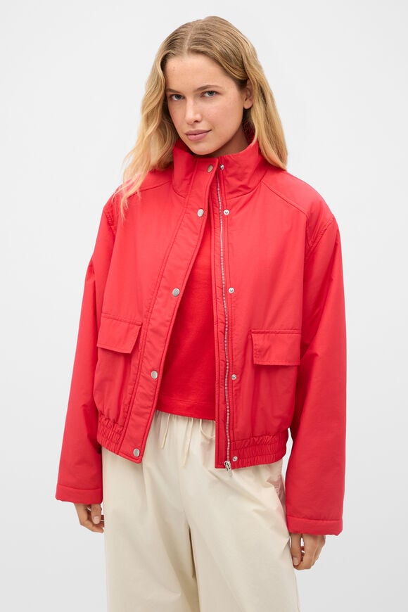 Relaxed Bomber Jacket  Chilli Red  hi-res