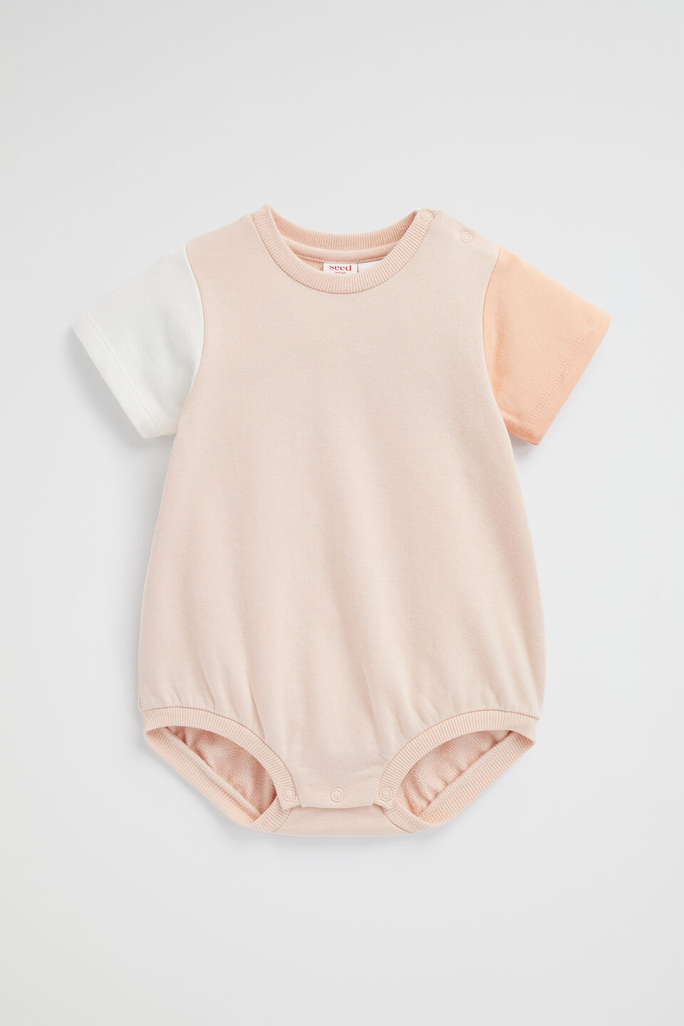 Spliced Tee Romper  Rosewater