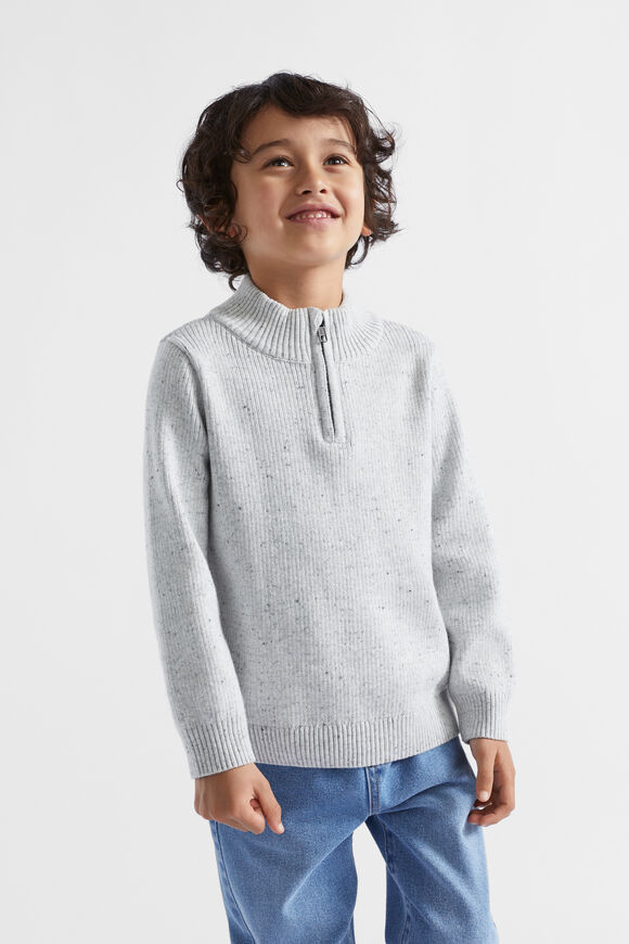 Half Zip Knit  Cloudy Marle  hi-res