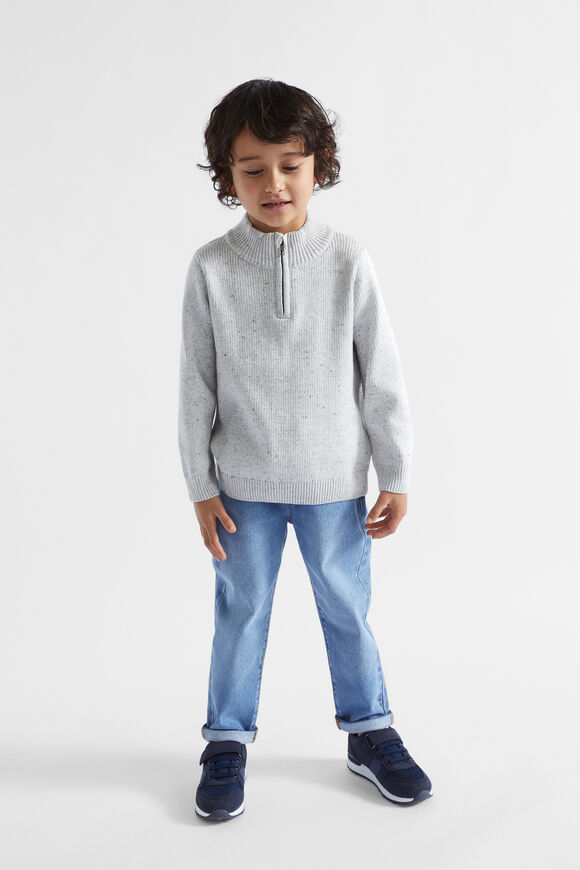 Half Zip Knit  Cloudy Marle  hi-res