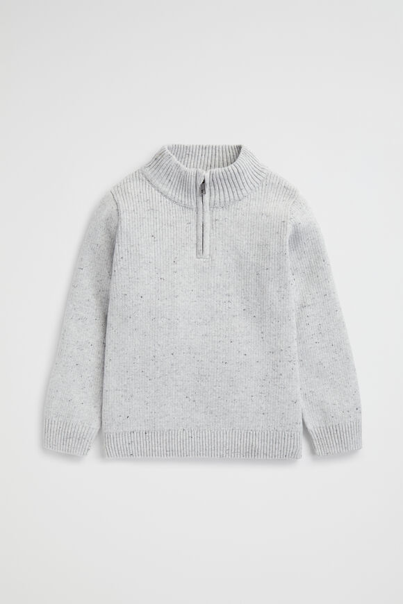 Half Zip Knit  Cloudy Marle  hi-res