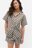 Retro Print Shirt and Short PJ Set  Affogato Retro  hi-res