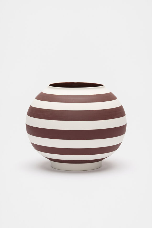 Block Stripe Vase  Claret  hi-res