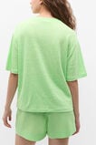 Linen Relaxed Tee  Green Apple  hi-res