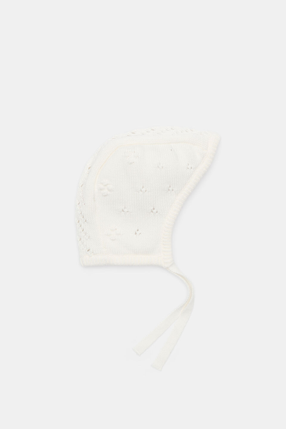 Bobble Knit Bonnet  Classic Cream