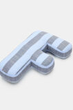 Blue Stripe Initial Cushion  F  hi-res