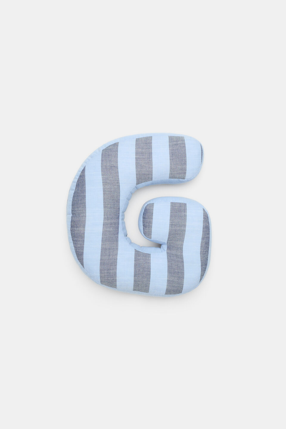 Blue Stripe Initial Cushion  G