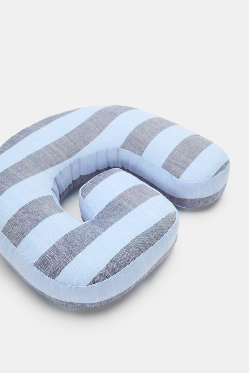 Blue Stripe Initial Cushion  G