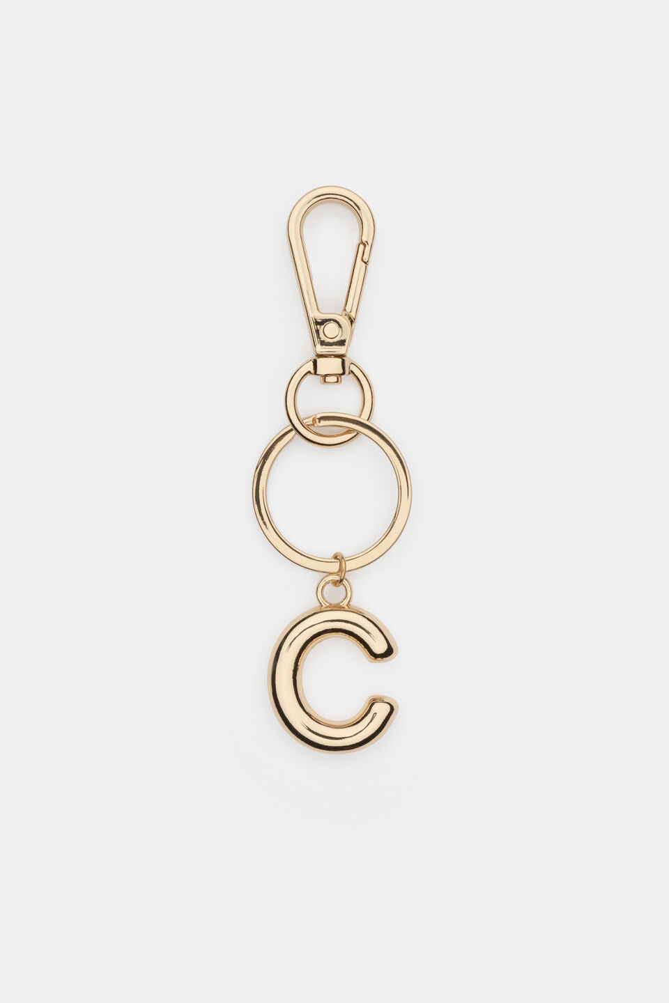 Gold Initial Keyring  C