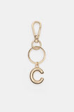 Gold Initial Keyring  C  hi-res