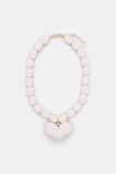 Beaded Heart Necklace  Pale Blossom  hi-res