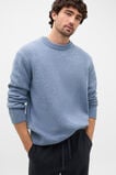 Wool Cotton Crew  Harbour Blue  hi-res