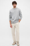 Wool Cotton Crew  Mid Grey Marle  hi-res