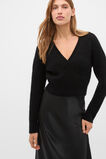 Wrap Front Knit  Black  hi-res