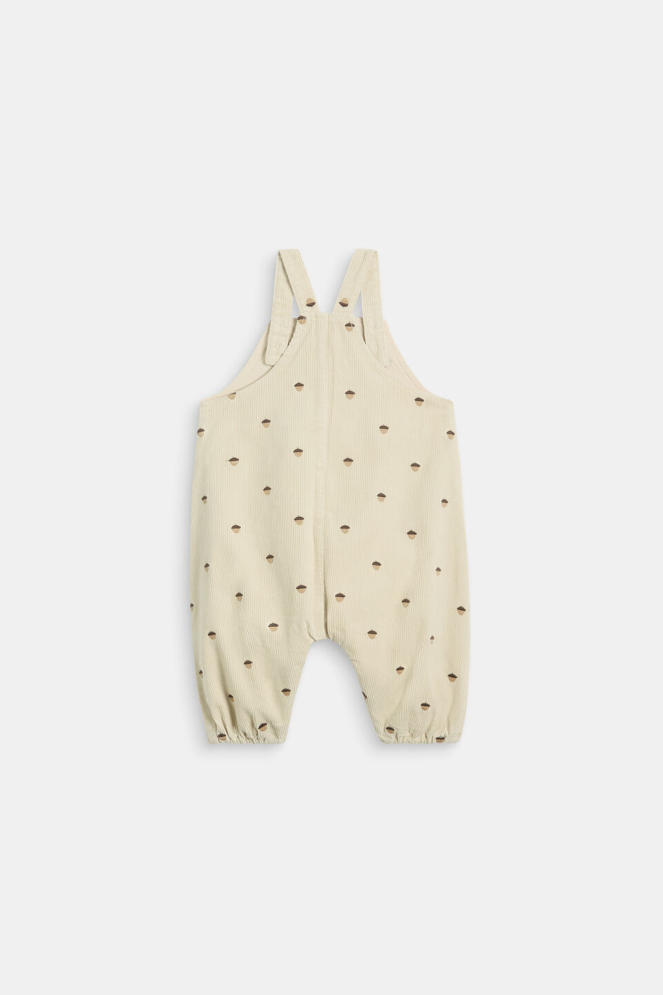 Embroidered Cord Overall  Milk Tea