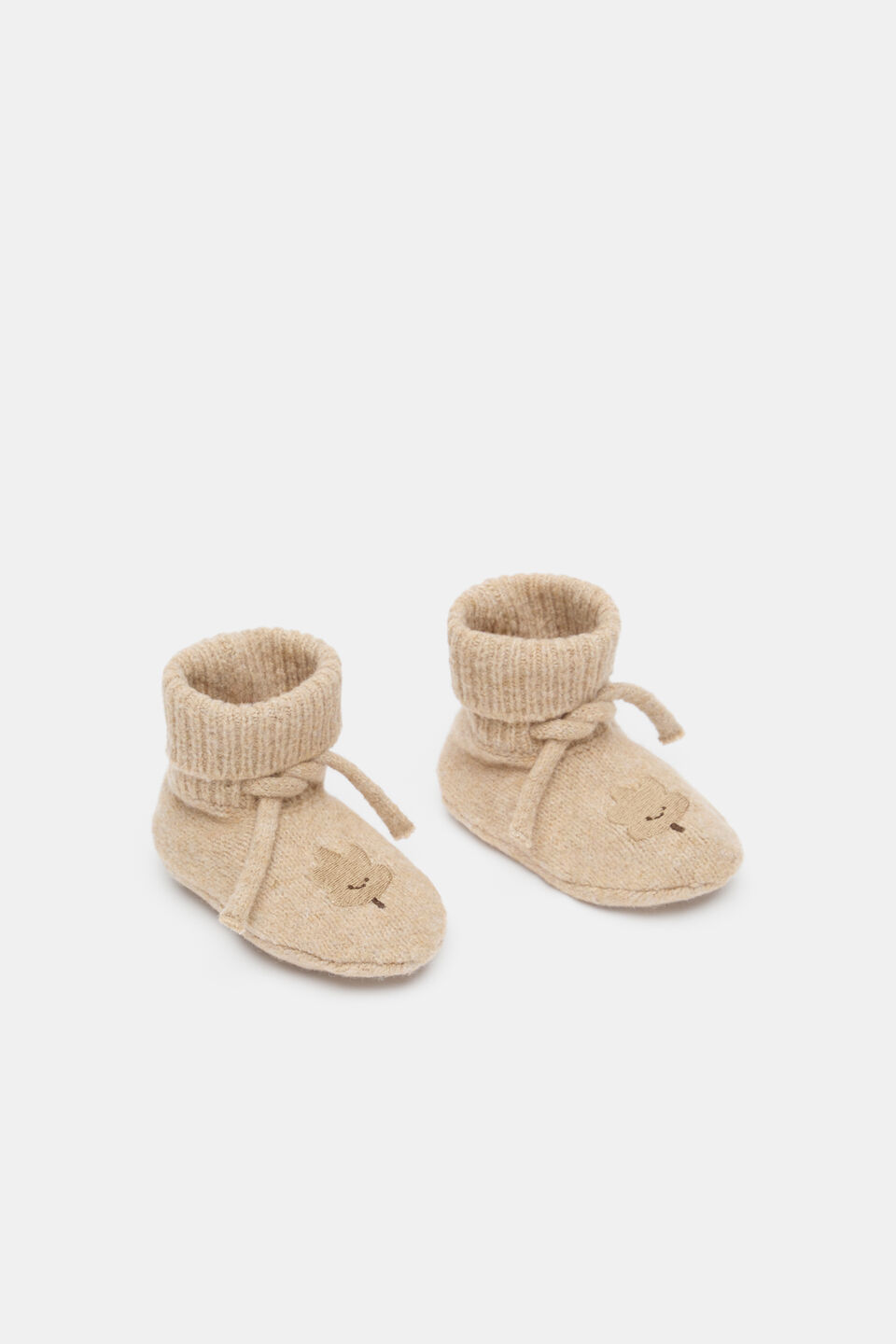 Leaf Knit Bootie  Nutmeg Marle