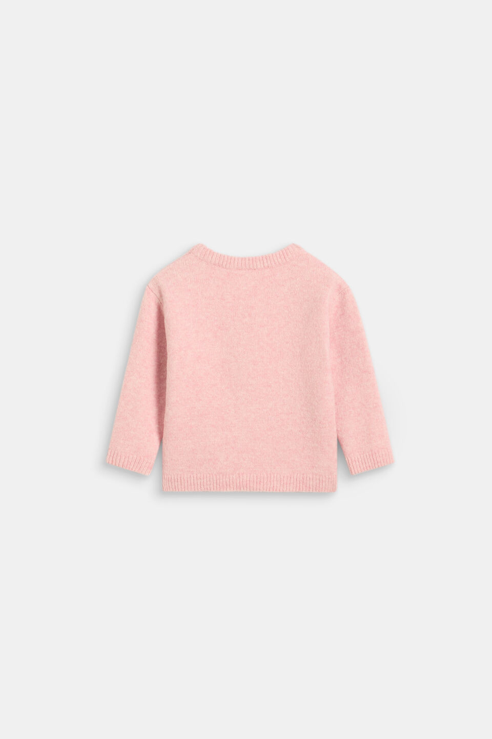 Leaf Knit Cardigan  Blush Pink Marle