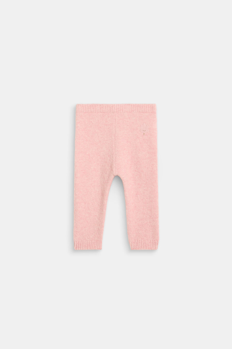 Leaf Knit Pant  Blush Pink Marle