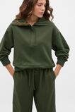 Terry Half Placket Sweat  Deep Forest  hi-res