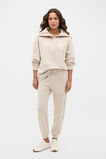 Terry Half Placket Sweat  Wheat Marle  hi-res